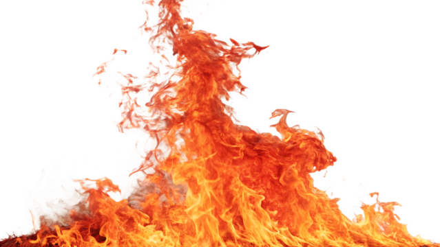  red-and orange-flame-is-shown-in-the-foreground isolated on white backeground png, ai generated