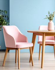 Cozy chic dining room home interior design bright environment inviting concept