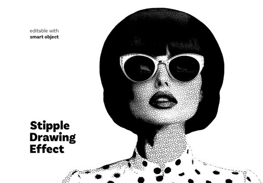 Stipple Drawing Photo Effect