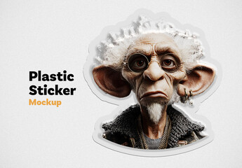 Plastic Sticker Mockup