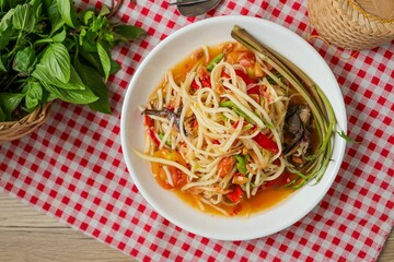 Papaya salad, Som Tam , som tum, thai food, isan food,Thai isan kitchen , som tum thai