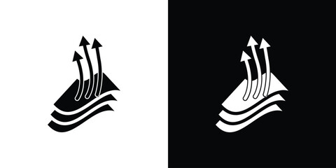 3 Breathable layers icon collection. line stroke icon. EPS 10