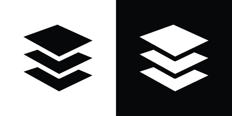 3 Layer icon collection. line stroke icon. EPS 10 © Recoonde