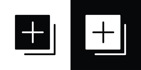 Fototapeta premium Add apps icon collection. line stroke icon. EPS 10