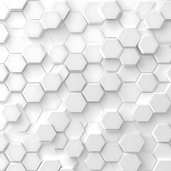 Naklejka premium Abstract White Hexagon Pattern Clean, Modern Geometric Background for Web Design and Presentations