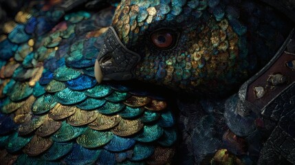 Obraz premium Detailed Bird Scale Artwork