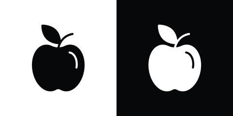 Apple icon collection. line stroke icon. EPS 10