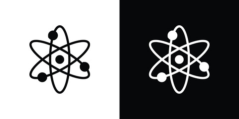 Atom icon collection. line stroke icon. EPS 10