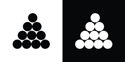 Ball pile icon collection. line stroke icon. EPS 10
