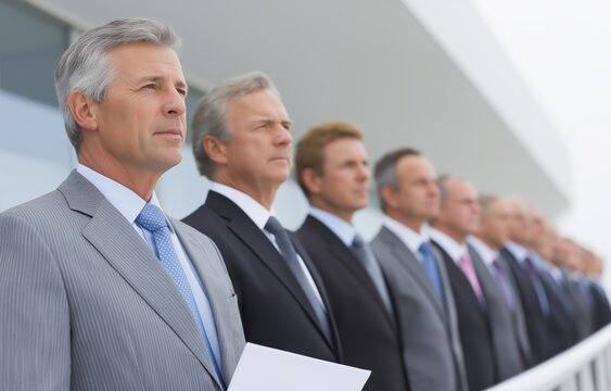 Diverse business white  people professionals strategizing growth on a balcony with natural light in an urban setting
