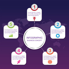 Professional Infographic Template with Charts, Data Visualization, Timeline, and Editable Elements