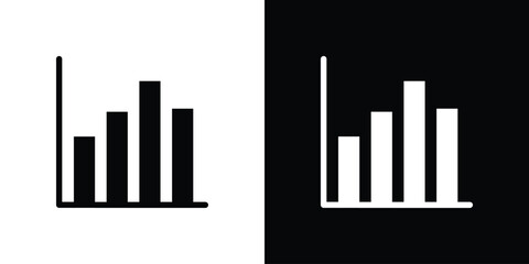 Bar chart icon collection. line stroke icon. EPS 10