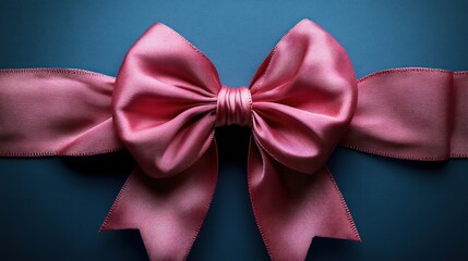 Elegant pink ribbon bow