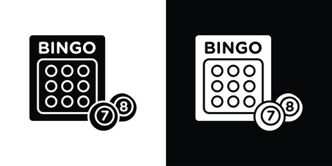 Bingo icon collection. line stroke icon. EPS 10