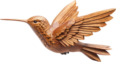 hummingbird wooden statue sculpture