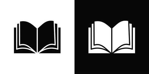 Book open icon collection. line stroke icon. EPS 10