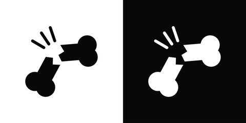 Broken bone icon collection. line stroke icon. EPS 10