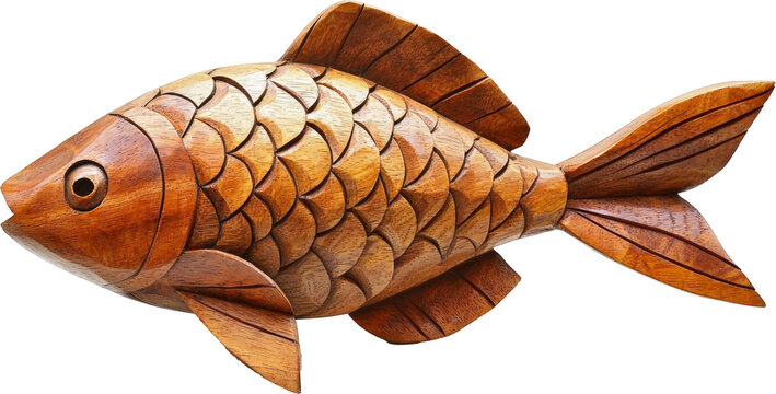 fish wooden sculpture statue 