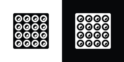 Bubble wrap icon collection. line stroke icon. EPS 10
