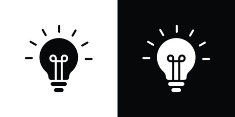 Bulb icon collection. line stroke icon. EPS 10