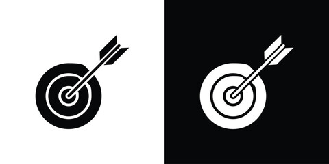 Bullseye icon collection. line stroke icon. EPS 10