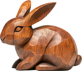 rabbit wooden sculpture statue 