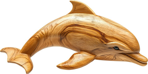 dolphin wooden sculpture statue 