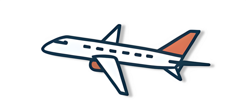 Airplane icon isolated on white background