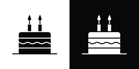 Cake icon collection. line stroke icon. EPS 10