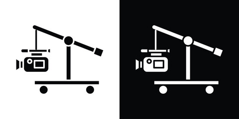 Camera crane icon collection. line stroke icon. EPS 10