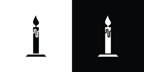 Candle icon collection. line stroke icon. EPS 10