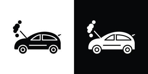 Car breakdown icon collection. line stroke icon. EPS 10