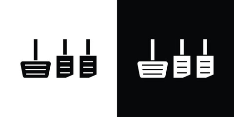car pedal icon collection. line stroke icon. EPS 10
