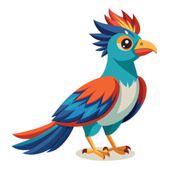 Obraz premium Cute bird vector illustration with white background