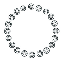 Circular frame of concentric circles abstract design element