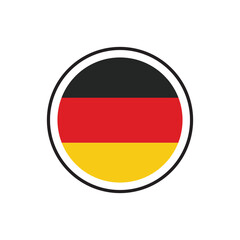 Obraz premium Germany flag language icon circle