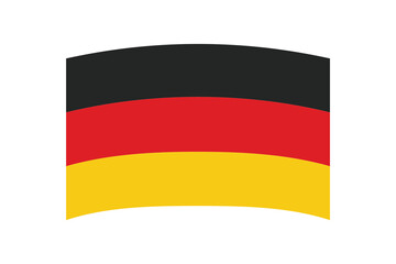 Germany flag. The official ratio. Flag icon. Standard color. Standard size. A rectangular flag. Computer illustration. Digital illustration. Vector illustration.