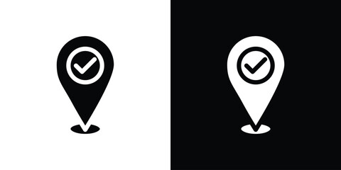 Checkpoint icon collection. line stroke icon. EPS 10