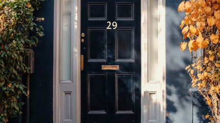 Autumnal Elegance: A Dark Doorway