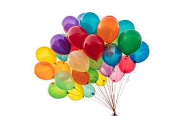 Colorful balloons bouquet celebration joyful party PNG Image 