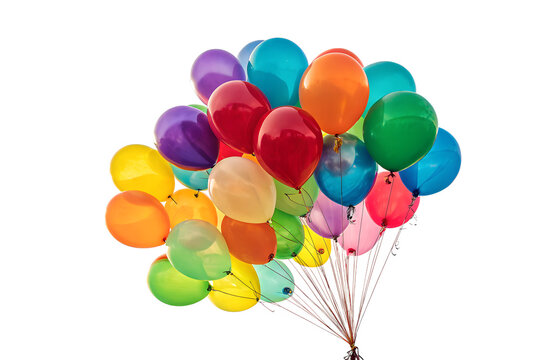 Colorful balloons bouquet celebration joyful party PNG Image 