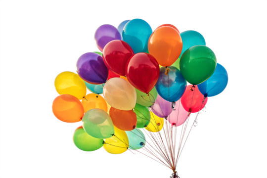 Colorful balloons bouquet celebration joyful party PNG Image 