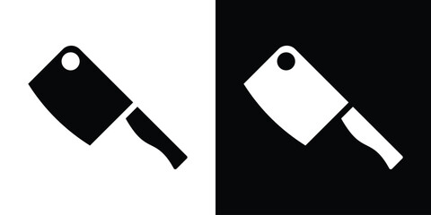 Cleaver for meat icon collection. line stroke icon. EPS 10