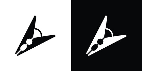 Clothespin icon collection. line stroke icon. EPS 10