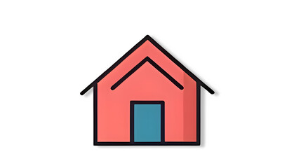 Fototapeta premium Red and green colour home button icon