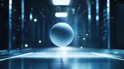 Sphere in a futuristic interior