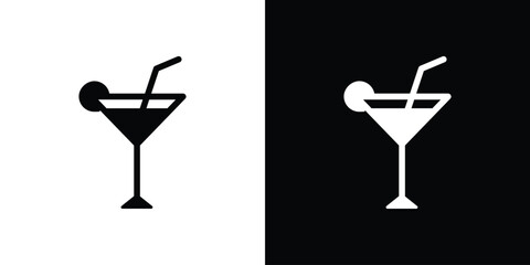 Cocktail icon collection. line stroke icon. EPS 10