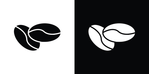 Coffee beans icon collection. line stroke icon. EPS 10
