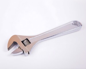 Obraz premium Adjustable wrench on white background