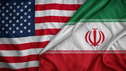 US-Iran Relations A Close-Up View of Two National Flags